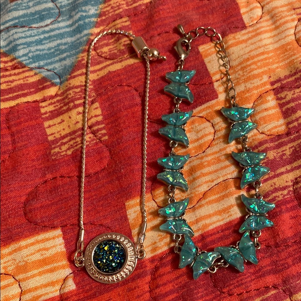 Elegant Silver and Teal Jewelry Set